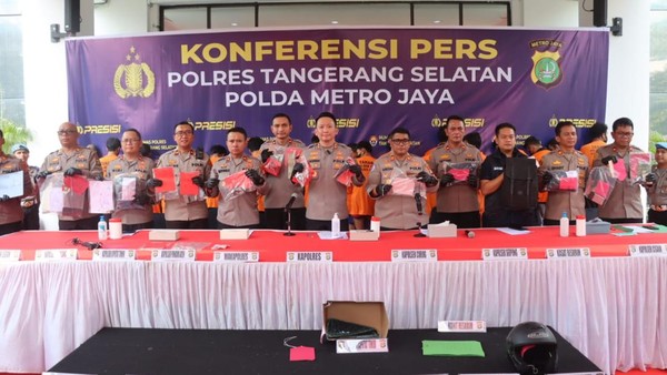 23 Bandit Jalanan Ditangkap Polres Tangsel, Satu Bawa Senpi
