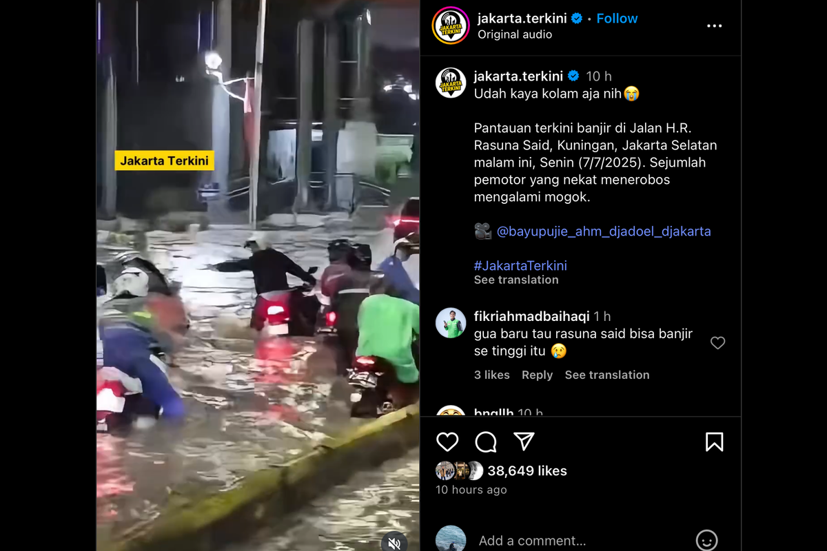Banjir Jakarta Lumpuhkan Rasuna Said: Ratusan Motor Mogok!